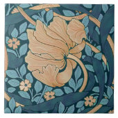 William Morris Pimpernel  Pattern Ceramic T Tegeltje (Voorkant)