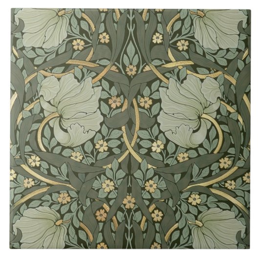 William Morris Pimpernel  Pattern Ceramic T Tegeltje (Voorkant)