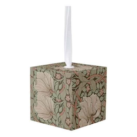 William Morris Pimpernel  Pattern Cube Orna Decoratie (Achter hoekig)