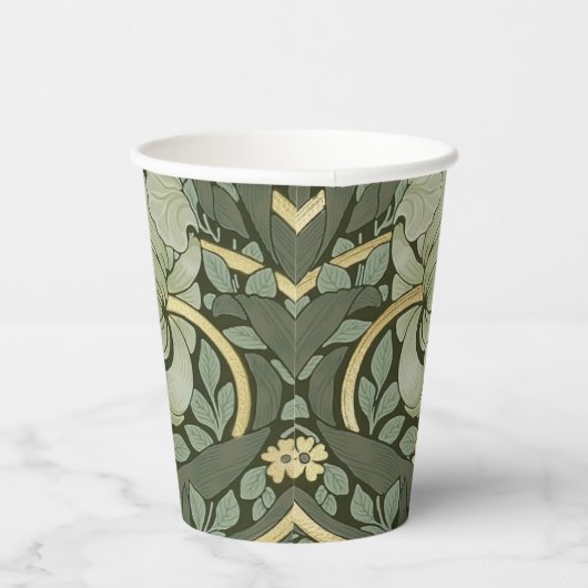 William Morris Pimpernel  Pattern Cup Papieren Bekers (Rechts)