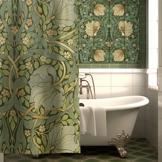 William Morris Pimpernel  Pattern Douchegordijn