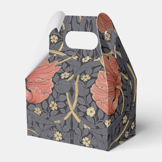 William Morris Pimpernel  Pattern Favor Box Bedankdoosjes (Achterkant)