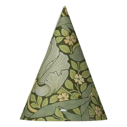 William Morris Pimpernel  Pattern Feesthoedjes (Links)