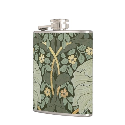 William Morris Pimpernel  Pattern Flask Heupfles (Links)