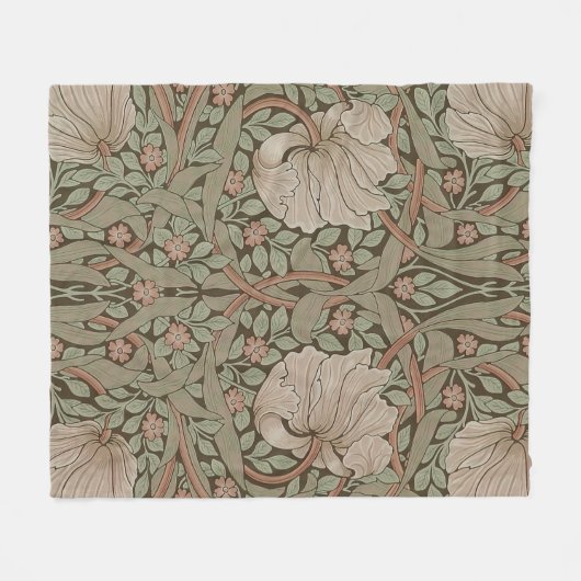William Morris Pimpernel Pattern Fleece Bl (Voorkant (Horizontaal))