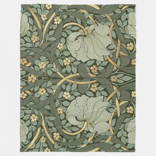 William Morris Pimpernel  Pattern Fleece Bl (Voorkant)