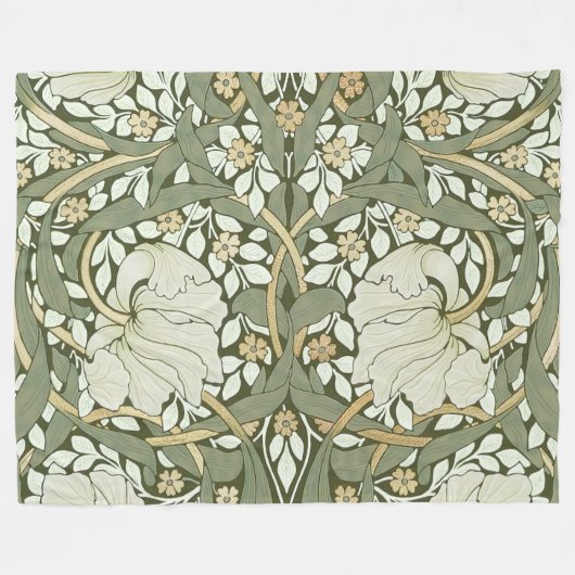 William Morris Pimpernel Pattern Fleece Bl Deken (Voorkant (Horizontaal))