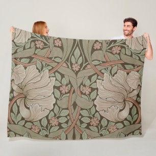 William Morris Pimpernel Pattern Fleece Bl Deken