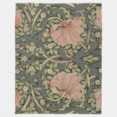 William Morris Pimpernel  Pattern Fleece Bl Deken (Voorkant)