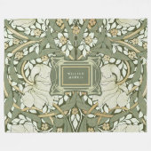 William Morris Pimpernel Pattern Fleece Deken (Voorkant (Horizontaal))