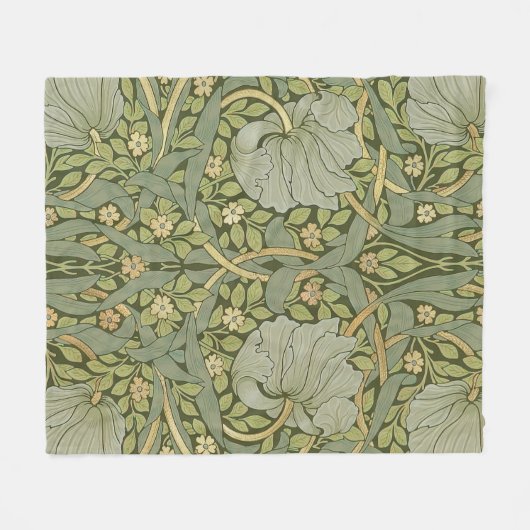 William Morris Pimpernel  Pattern Fleece Deken (Voorkant (Horizontaal))