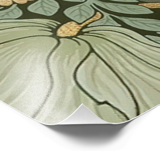 William Morris Pimpernel  Pattern Foto Pri Afdruk (Hoek)