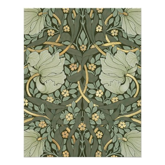 William Morris Pimpernel  Pattern Foto Pri Afdruk (Voorkant)