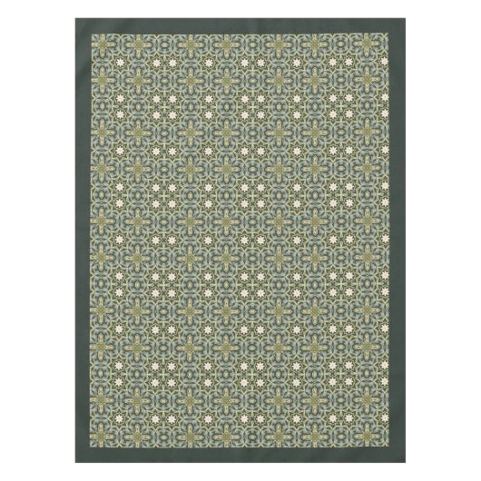 William Morris Pimpernel Pattern Green Gold Tafelkleed (Voorkant)