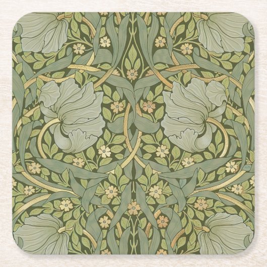 William Morris Pimpernel  Pattern Kartonnen Onderzetters (Voorkant)