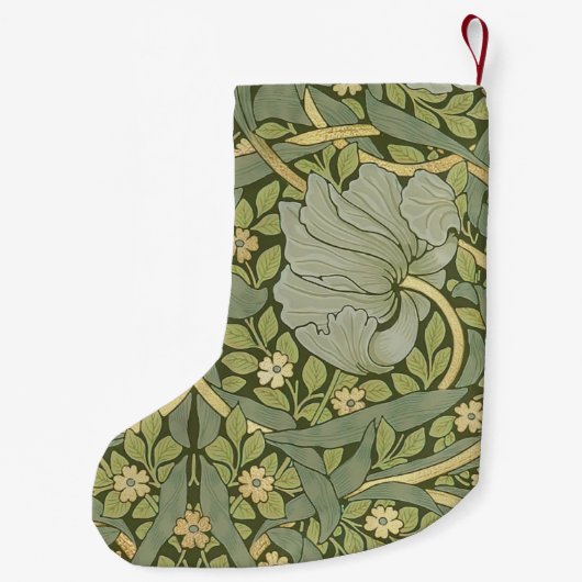 William Morris Pimpernel  Pattern Kleine Kerstsok (Achterkant)