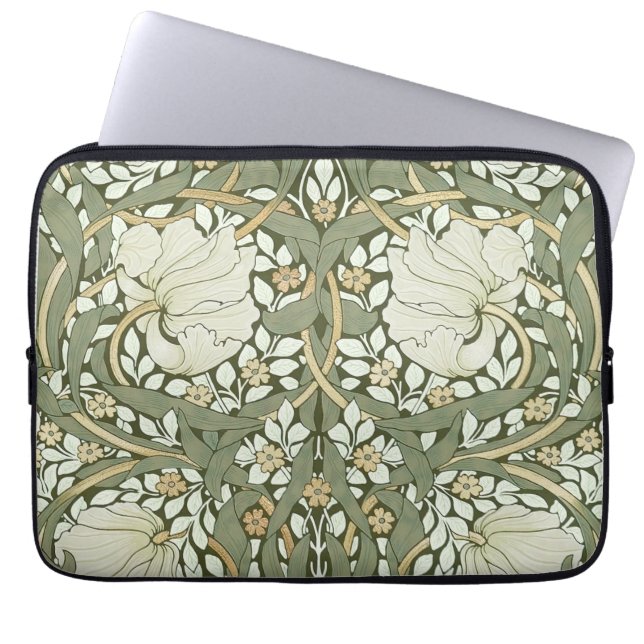 William Morris Pimpernel  Pattern Laptop Sl Laptop Sleeve (Voorkant)