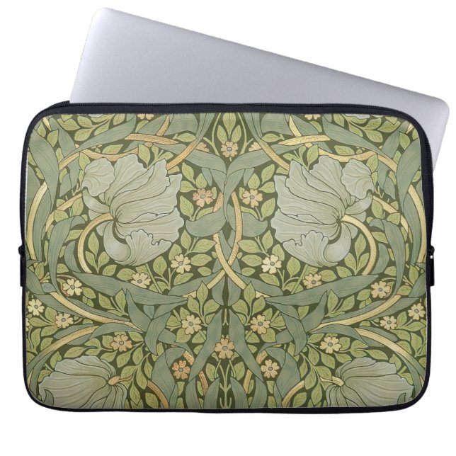 William Morris Pimpernel  Pattern Laptop Sleeve (Voorkant)