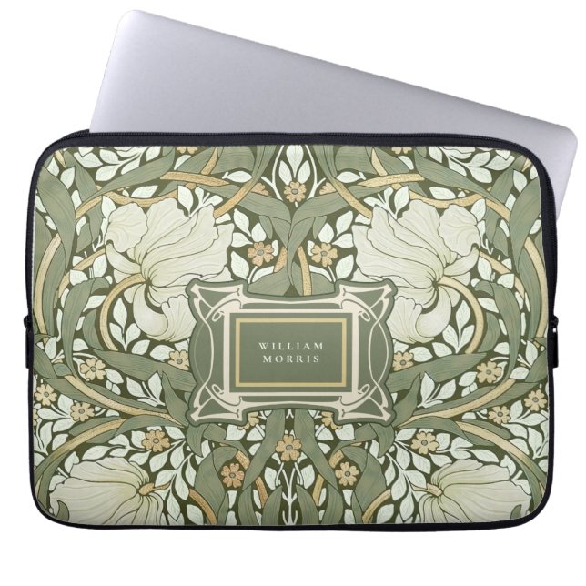William Morris Pimpernel  Pattern Laptop Sleeve (Voorkant)