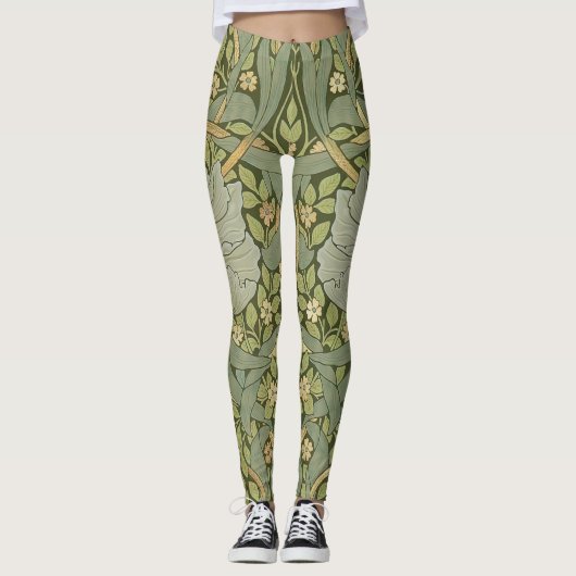 William Morris Pimpernel  Pattern Leggings (Voorkant)