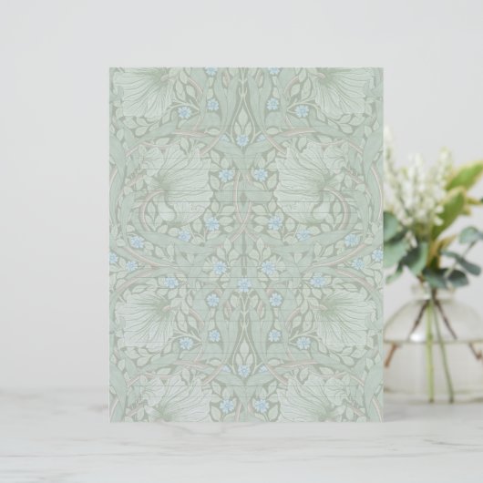 William Morris Pimpernel Pattern  Lined Briefhoofd (Staand voorkant)