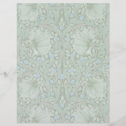 William Morris Pimpernel Pattern  Lined Briefhoofd (Achterkant)