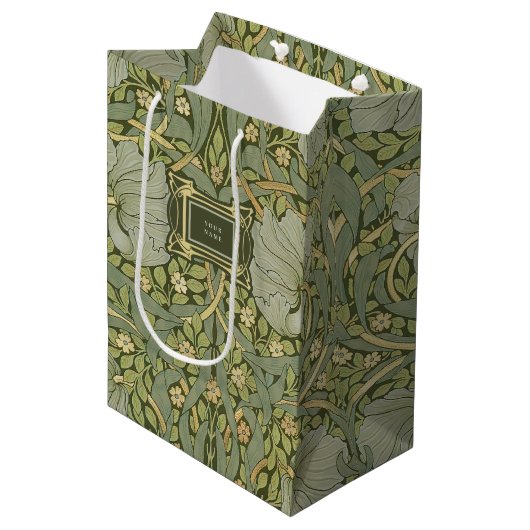 William Morris Pimpernel  Pattern Medium Cadeauzakje (Voorkant Gekanteld)