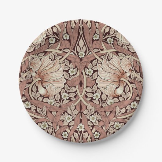 William Morris Pimpernel Pattern Papieren Bordje (Voorkant)