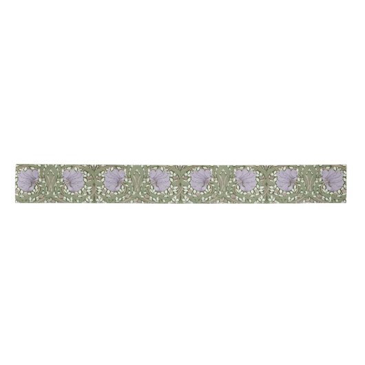 William Morris Pimpernel  Pattern Satin Rib Satijnen Lint (Voorkant)