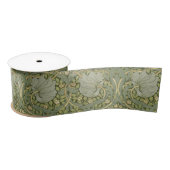 William Morris Pimpernel  Pattern Satin Rib Satijnen Lint (Spoel)