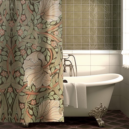 William Morris Pimpernel  Pattern Shower Cu Douchegordijn