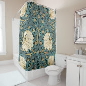 William Morris Pimpernel  Pattern Shower Cu Douchegordijn (In situ)