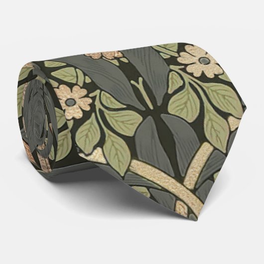 William Morris Pimpernel  Pattern Stropdas (Opgerold)