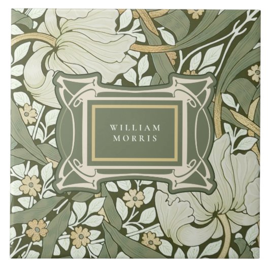 William Morris Pimpernel  Pattern Tegeltje (Voorkant)