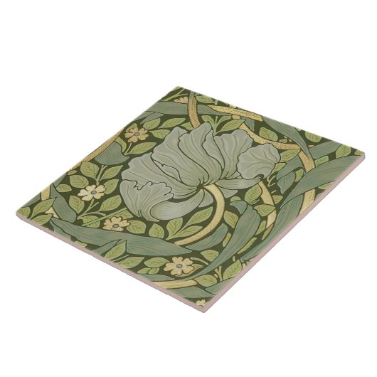 William Morris Pimpernel  Pattern Tegeltje (Zijkant)