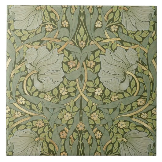 William Morris Pimpernel  Pattern Tegeltje (Voorkant)