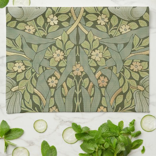 William Morris Pimpernel  Pattern Theedoek (Gevouwen)