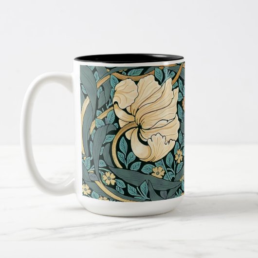 William Morris Pimpernel  Pattern Two-Tone Tweekleurige Koffiemok (Links)