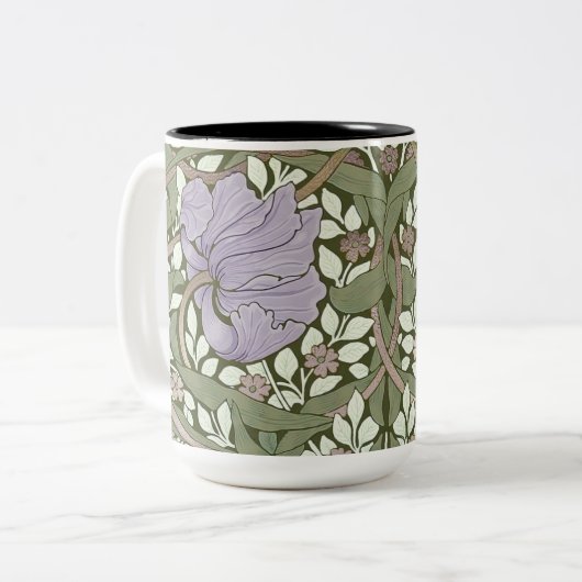 William Morris Pimpernel  Pattern Two-Tone Tweekleurige Koffiemok (Voorkant links)