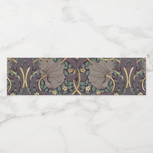 William Morris Pimpernel Pattern Water Bot Waterfles Etiket (Enkel label)