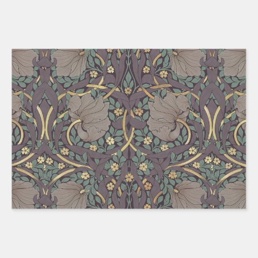 William Morris Pimpernel  Pattern Wrapping Inpakpapier Vel (Voorkant)
