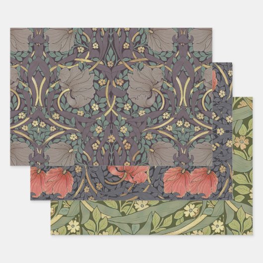William Morris Pimpernel  Pattern Wrapping Inpakpapier Vel (Set)