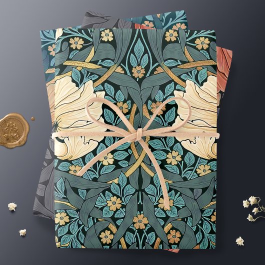 William Morris Pimpernel  Pattern Wrapping Inpakpapier Vel