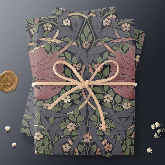 William Morris Pimpernel  Pattern Wrapping Inpakpapier Vel