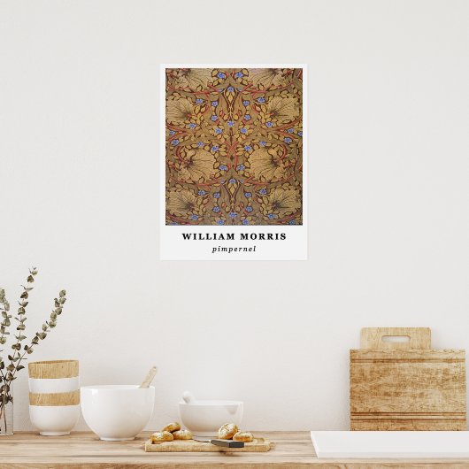 William Morris Pimpernel Poster (Keuken)