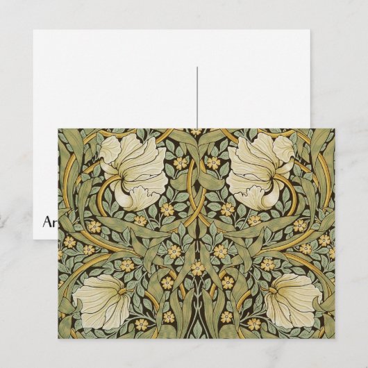 William Morris Pimpernel  Pre-Raphaelite Briefkaart (Voorkant / Achterkant)