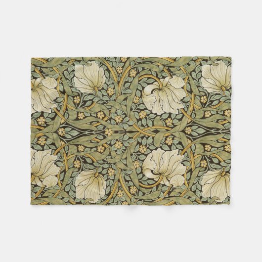 William Morris Pimpernel  Pre-Raphaelite Fleece Deken (Voorkant (Horizontaal))
