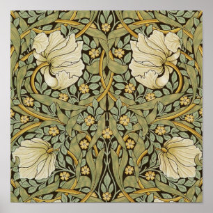William Morris Pimpernel  Pre-Raphaelite Poster