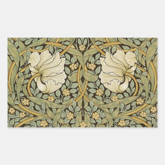 William Morris Pimpernel  Pre-Raphaelite Rechthoekige Sticker (Voorkant)