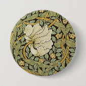 William Morris Pimpernel  Pre-Raphaelite Ronde Button 7,6 Cm (Voorkant)